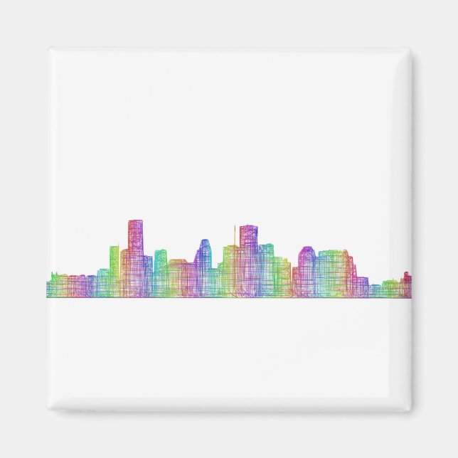 Houston City Skyline Magnet (Framsidan)