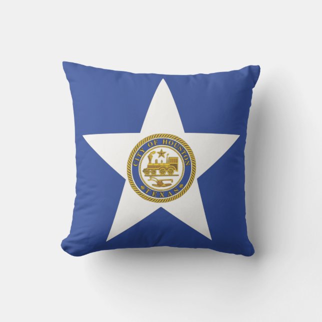 Houston City, Texas, Flagga American MoJo Pillow Kudde (Framsida)