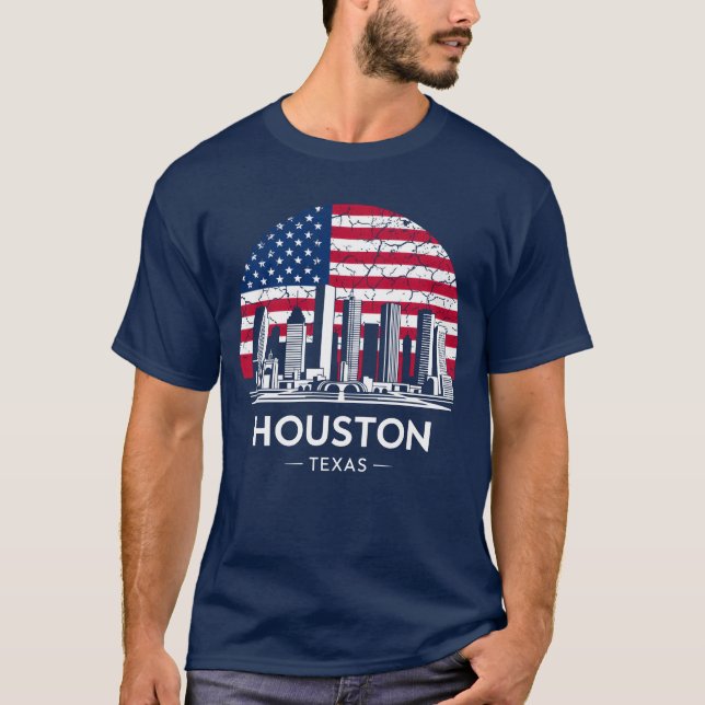 Houston Cityeas Flag gåva T Shirt (Framsida)