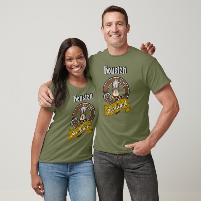 Houston Clan-märke & Tartan T-shirt (Unisex)