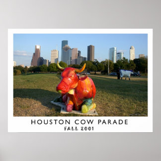 Houston Cow Parad Poster