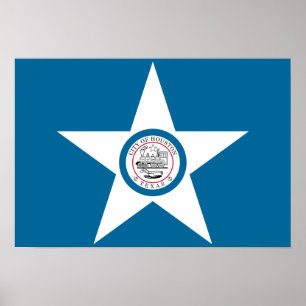 Houston Flagga Poster