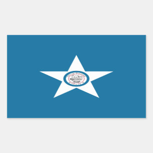 Houston, flagga, Texas Rectangular Sticker Rektangulärt Klistermärke