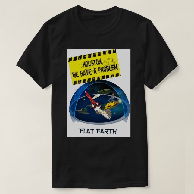 HOUSTON FLAT EARTH T SHIRT (Design framsida)