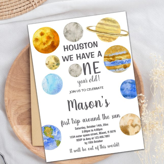Houston Galaxy Birthday-inbjudningar Inbjudningar (Houston Galaxy Birthday Invitations)
