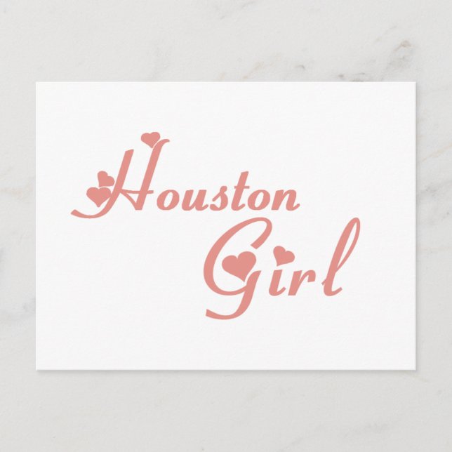 Houston Girl T T shirts Vykort (Framsida)