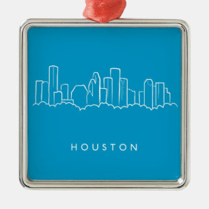 Houston horisont julgransprydnad metall