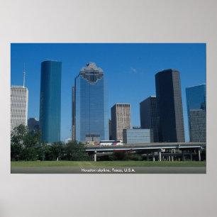 Houston horisont, Texas, USA Poster