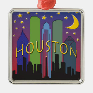 Houston horisontuteliv julgransprydnad metall