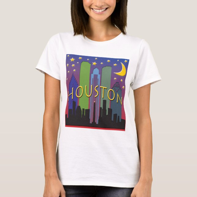 Houston horisontuteliv t-shirt (Framsida)