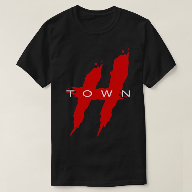 Houston HTown Hustle Town The H Houston Texas T Shirt (Design framsida)