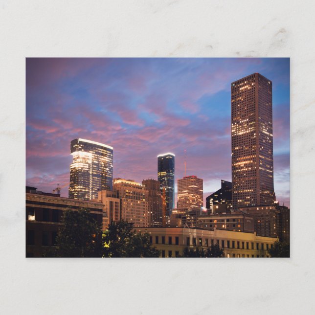 Houston i natt vykort (Framsida)