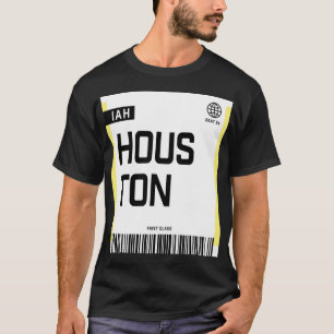 Houston IAH Boarding Pass T Shirt