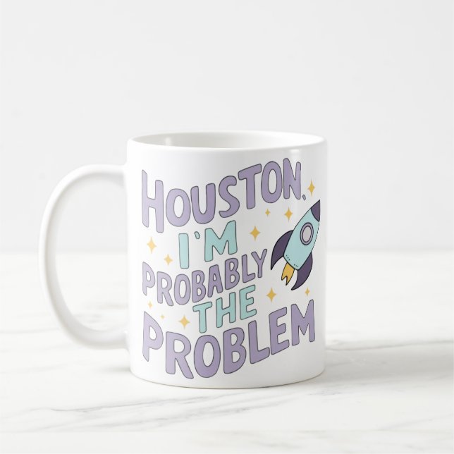 Houston, jag är nog problemet kaffemugg (Vänster)