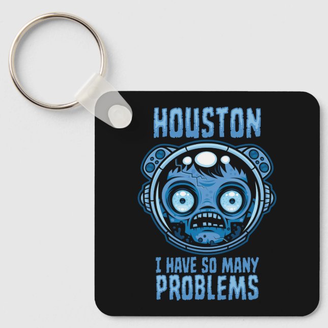 Houston jag har så många problem Astronaut Nyckelring (Framsida)