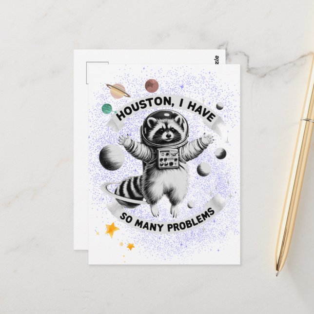 Houston, jag har så många problem vykort (Fram/Back In Situ)