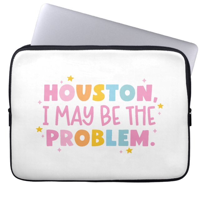 Houston jag kan vara problemet  laptop fodral (Framsidan)