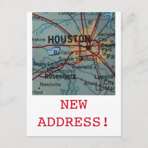 Houston Ny adress ankomst Meddelande Vykort