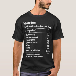 Houston - obestridliga fakta City Definition T Shirt