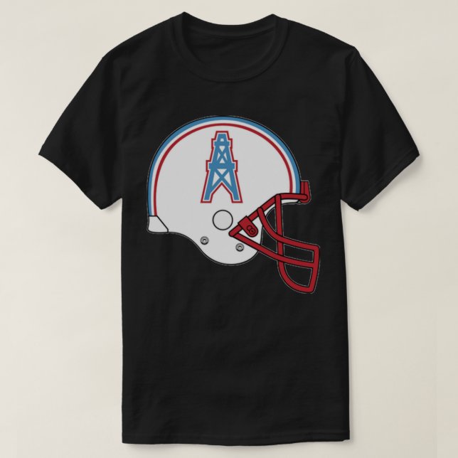 Houston Oilers Helmet Sticker Sticker T Shirt (Design framsida)