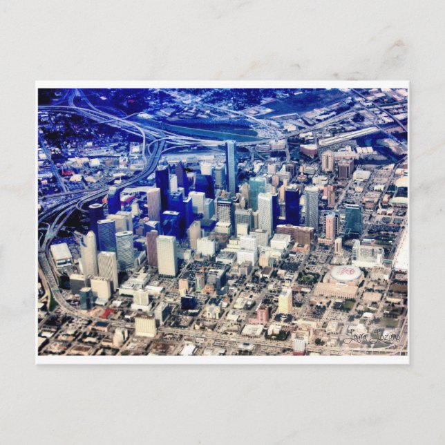 Houston Panoramic Vykort (Framsida)