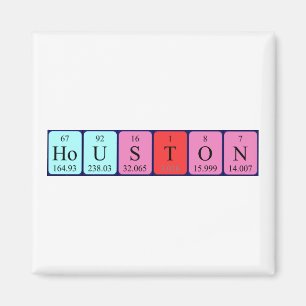 Houston Periodisk bord namn magnet