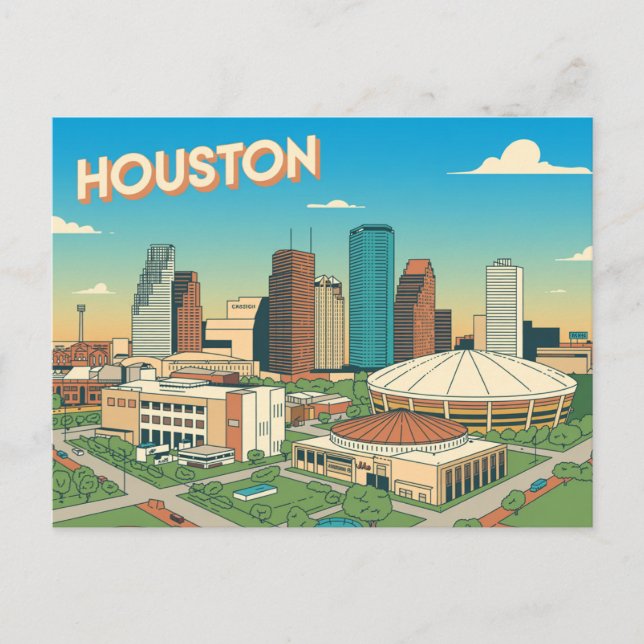 Houston Postcard Vykort (Framsida)