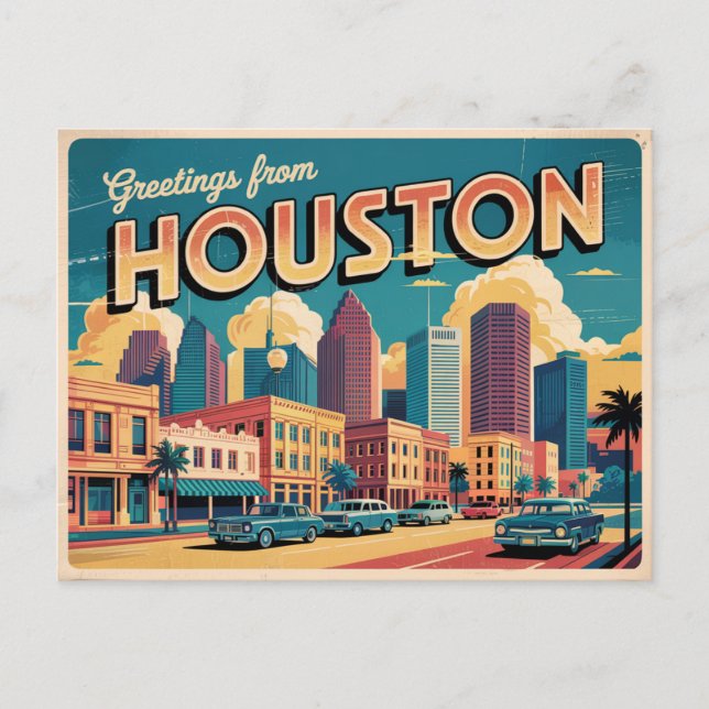 Houston Postcard Vykort (Framsida)
