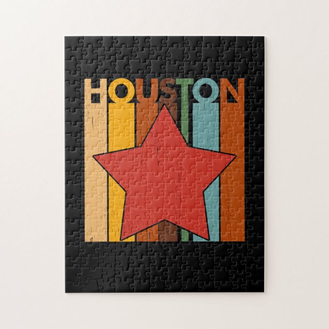 HOUSTON Retro Vintage Pussel (Vertikal)