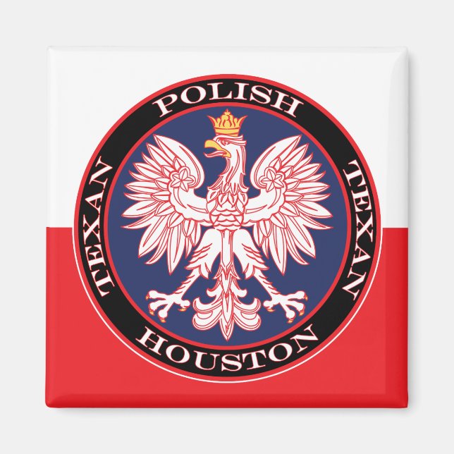 Houston Round polska Texan Magnet (Framsidan)