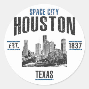 Houston Runt Klistermärke
