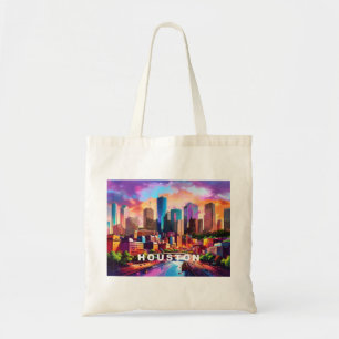 Houston Skyline Abstrakt Art Tygkasse