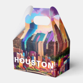 Houston Skyline Abstrakt Konst Presentaskar
