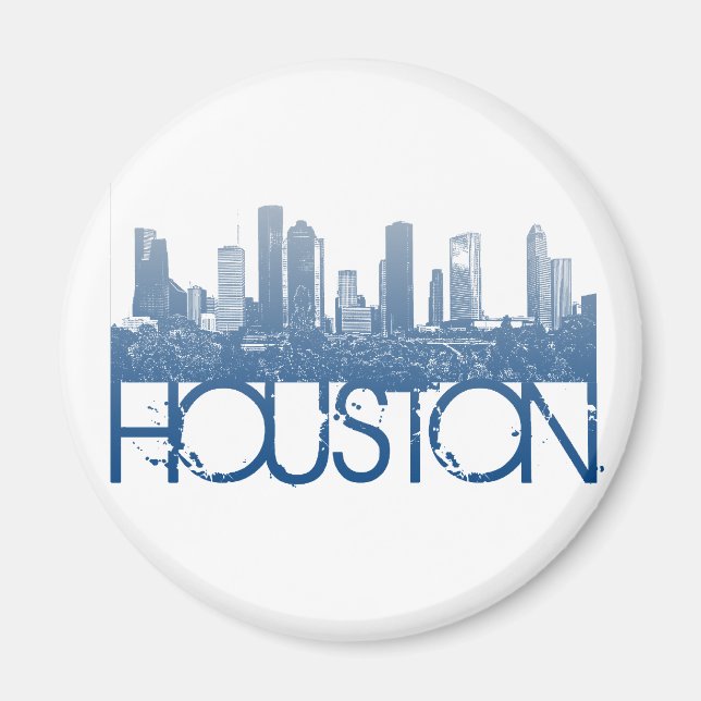 Houston Skyline Design Magnet (Framsidan)