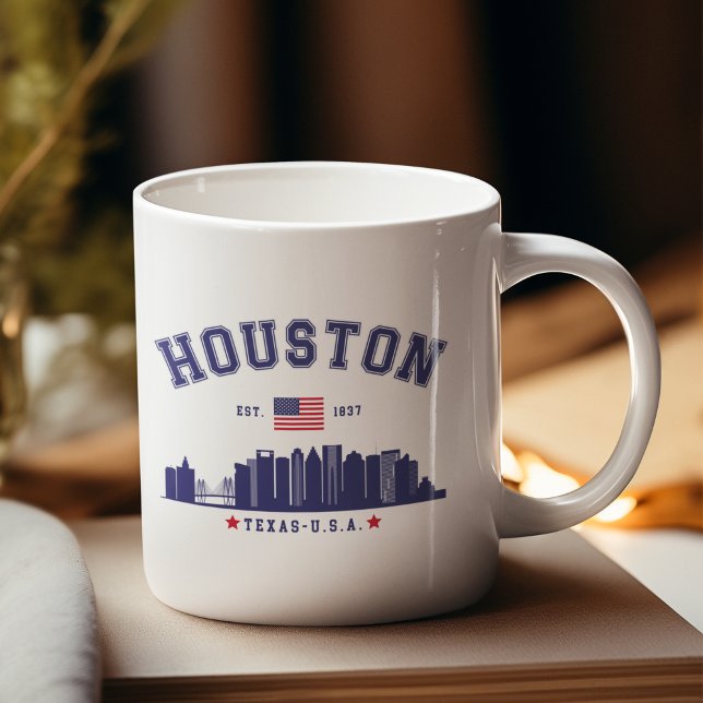 Houston Skyline in Modern Style Kaffemugg (Skapare uppladdad)