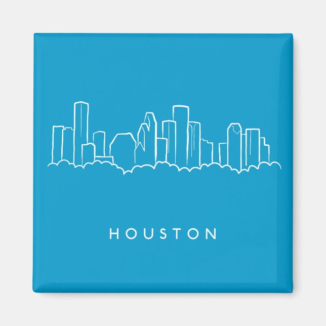 Houston Skyline Magnet (Framsidan)