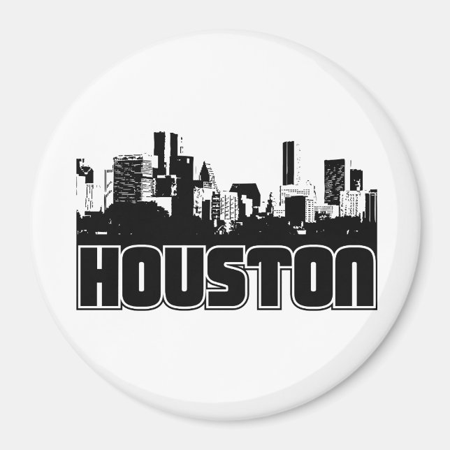 Houston Skyline Magnet (Framsidan)