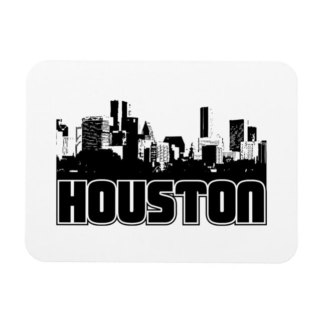Houston Skyline Magnet (Horisontell)