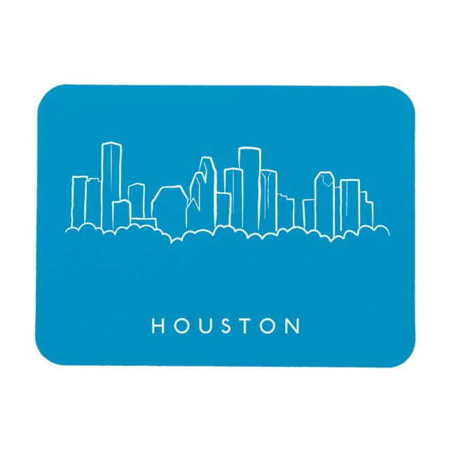 Houston Skyline Magnet (Horisontell)