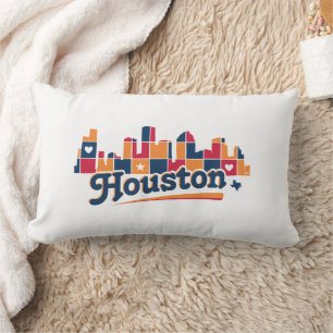 Houston Skyline Patchwork Lumbarkudde