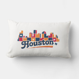 Houston Skyline Patchwork Lumbarkudde