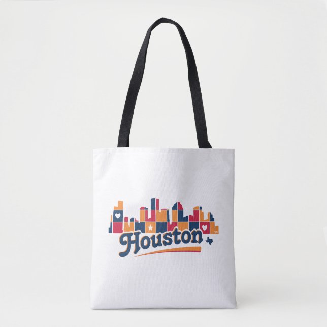 Houston Skyline Patchwork Tygkasse (Framsida)