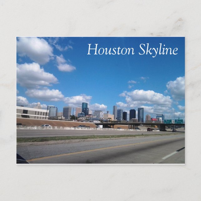 Houston Skyline Postcard Vykort (Framsida)