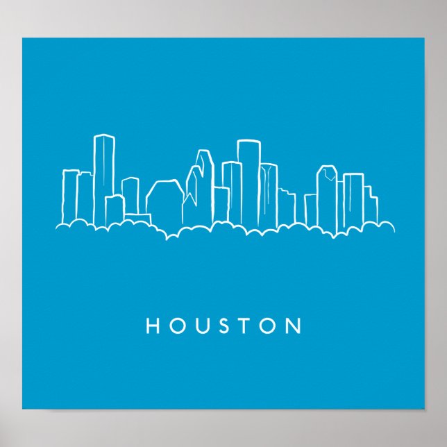 Houston Skyline Poster (Framsidan)
