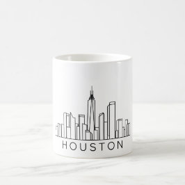 Houston Skyline Stadssiluett Kaffemugg