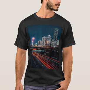 Houston Skyline - Var en bro på natten T Shirt