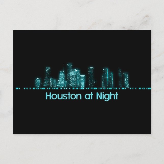 Houston Skyline Vykort (Framsida)