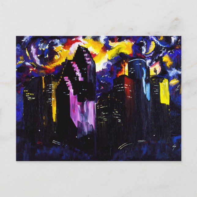 Houston Skyline Vykort (Framsida)