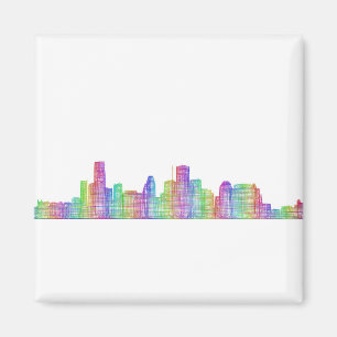 Houston stadshorisont magnet