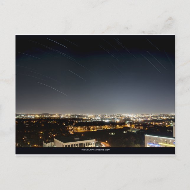 Houston Star Trails Vykort (Framsida)